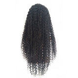 24 inches black 8mm curly human hair wigs for Houston hair stylist - Luckin Wigs