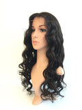 Brizilian Virgin Human Hair Full Lace Wigs 20" Body Wave Natural Black - Luckin Wigs
