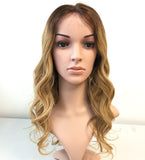 20 inches brown blonde ombre 4 -27 body wave lace wig - Luckin Wigs